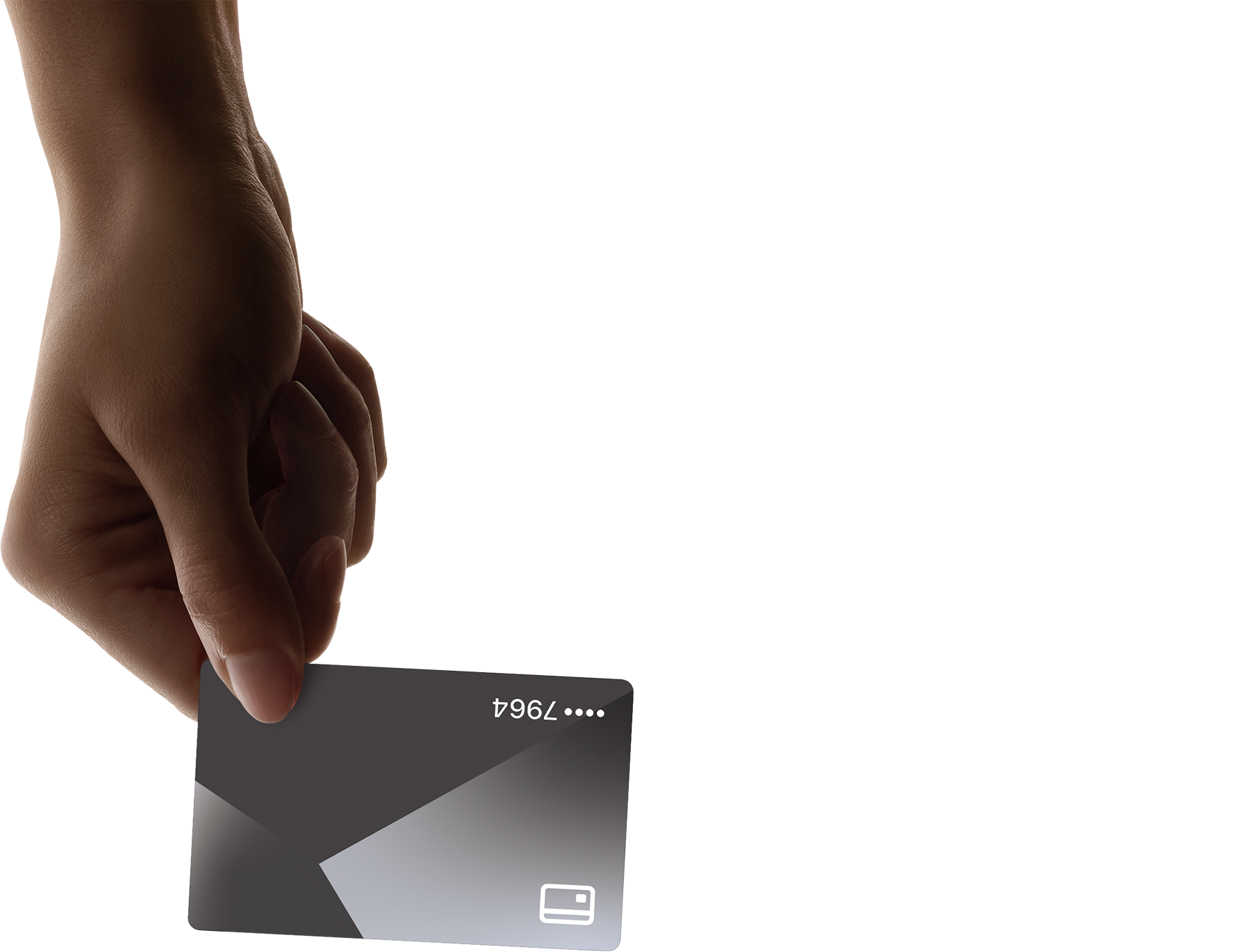 Hand holding bankcard